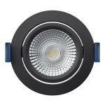 EcoDim Encastré Spot Noir 6W 450lm 60D 827- 860 Variable Blanc | RGB - 85mm - Diamètre 75mm - IP54 - Zigbee Dimmable