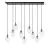 Emibig Suspension Luminaire Astral Acier Noir | Convient pour 9x E14 - Max 10W